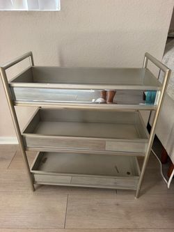 3-Tier Mirrored Bar Cart / Serving Cart