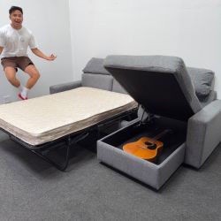 West Elm Urban 2-Piece Sleeper Sectional Couch w/ Storage Chaise (111") - Can Deliver - 3.8k OFF