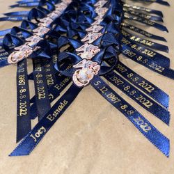 Ribbon With Names And Days & Custom Pins