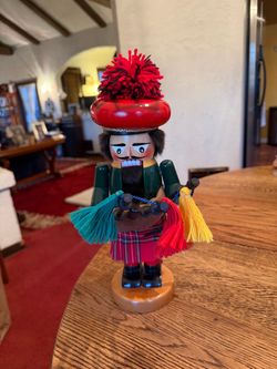 Vintage Steinbach Chubby Scottish Bagpiper 13" German Nutcracker