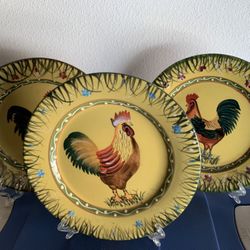 Vintage Rooster LOT (9 Plates) 7” plates, all for $20