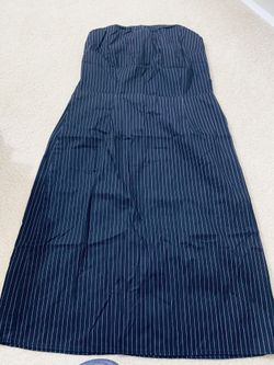 Pinstripe strapless dress size S