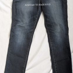 Womens American Eagle Outfitters 10 Dark Denim Blue Jeans. 30x30 Rise 9.5 Style 8518 High Rise Jegging Super Stretch 02/14 live your life 411
6