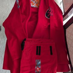 Nine Lives Men's Red Jiu Jitsu Gi - Size A1L