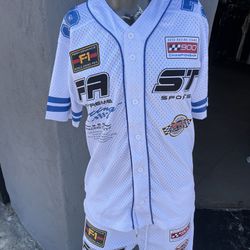 F1 Racing 2pc Set In White Limited Sizes 