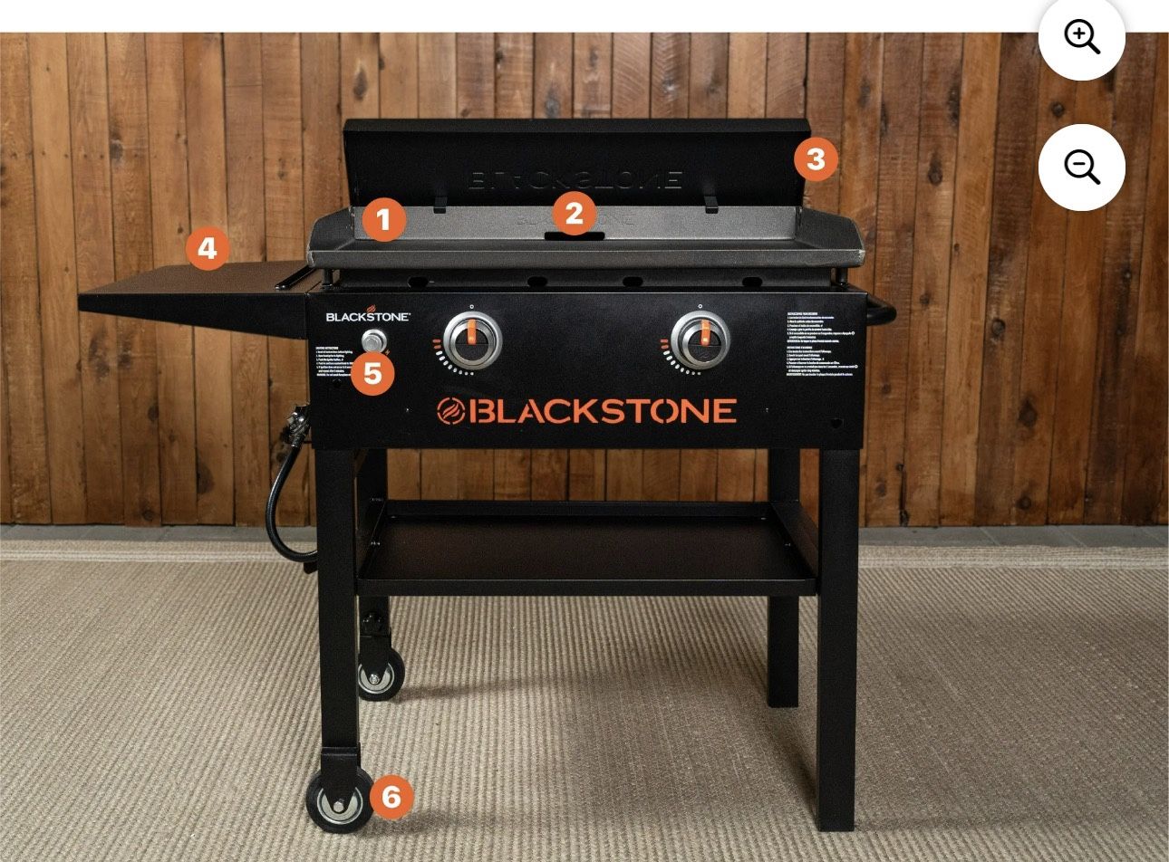 Blackstone Original Plancha Exterior Parrilla Plana de Propano de 28" con 2 Quemadores y Tapa...