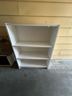 White bookshelf