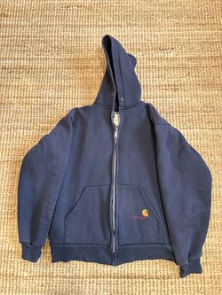 Carhartt Navy Blue Zip Up Hoodie