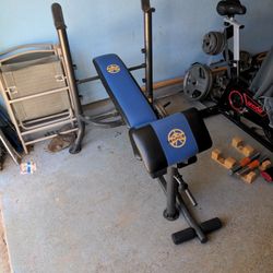 Adjustable Bench With Barbell Rack