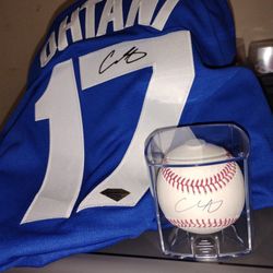 Shohei Ohtani Signed Autograph Lot Jersey And Baseball 