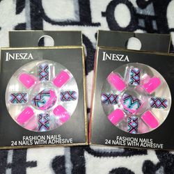 TWO BRAND NEW PACKS OF PRESS ON NAILS NO FLAWS VERY GOOD QUALITY!SELLING TOGETHER SEE PICS EACH PACK HAS 24 NAILS IN EACH