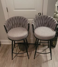 Each 2 Gray bar stools for $75