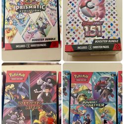 Scarlet & Violet 151, Destined Rivals, Prismatic Evolutions & Journey booster Bundle 