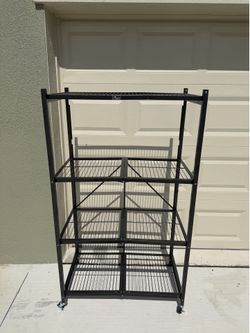 4-Shelf Folding Rack Metal NEW