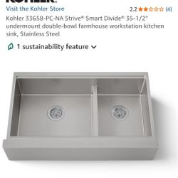 New Kitchen Sink - Farmhouse SS 35 1/2"