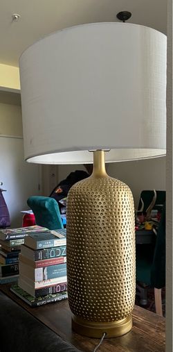 Gold Hammered Lamp