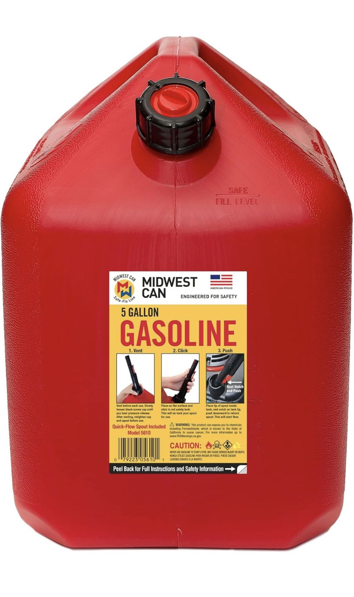 Brand New 5 Gallon Gasoline Can – Midwest Can