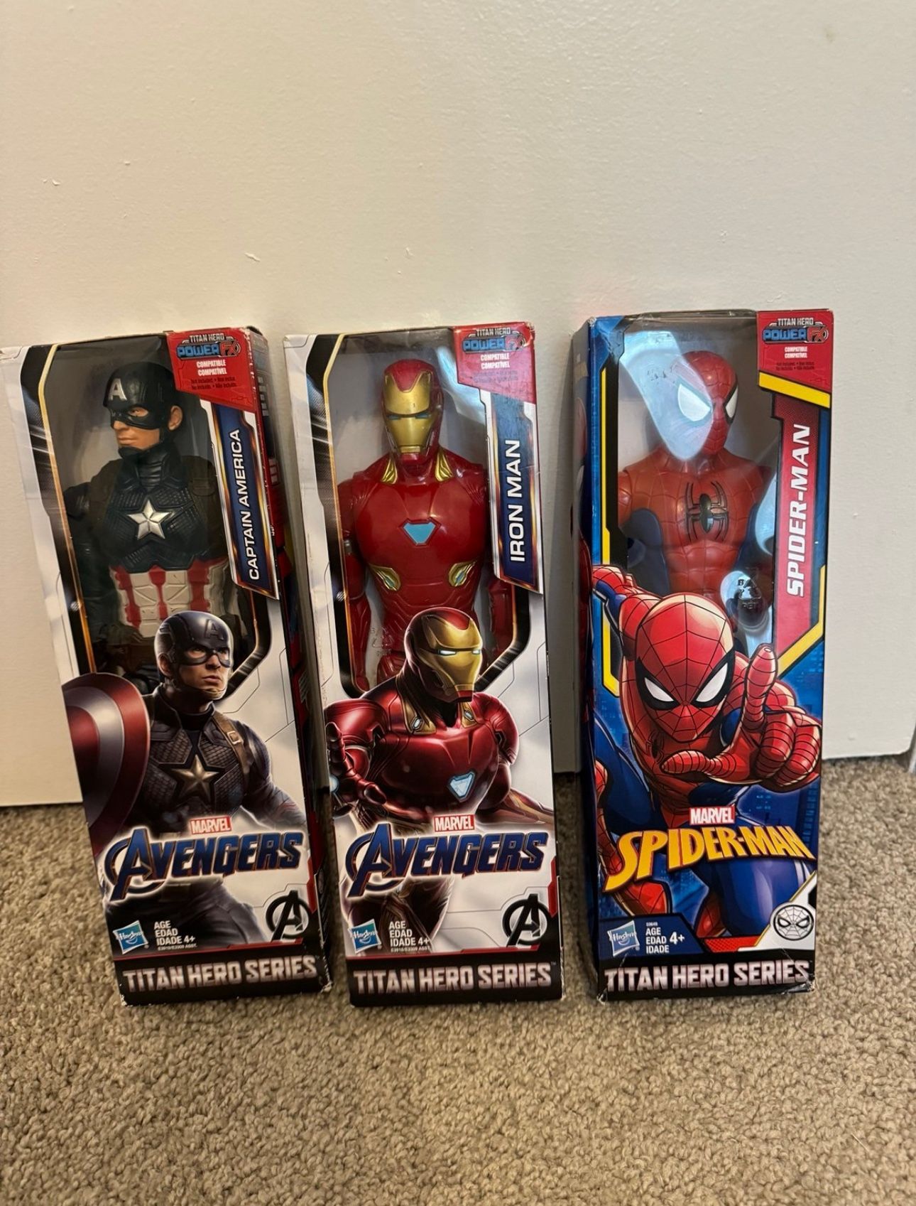 Captain America , Spider Man , Iron Man Action Figures New