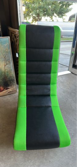 Floor Gaming Chair Green and Black