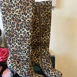 New High Cheetah Boots