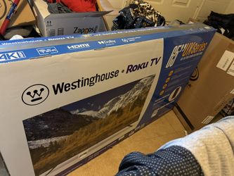 Brand New 65” Inch Ultra High Definition Westinghouse Roku Tv