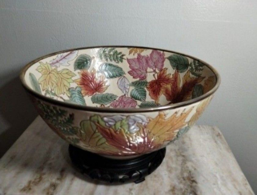 ANDREA BY SADEK PORCELAIN - CERAMIC ROSE BOWL 10"×6"