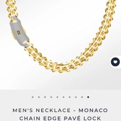 10k Oro Monaco Gold Chain 13.5mm  26" Length SemiHollow