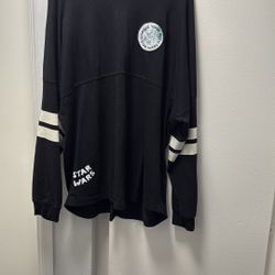 Disney Black Long Sleeve Shirt with Colorful Text XXL