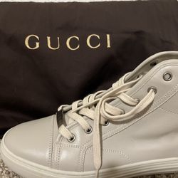 Authentic Gucci Leather High Top Sneakers