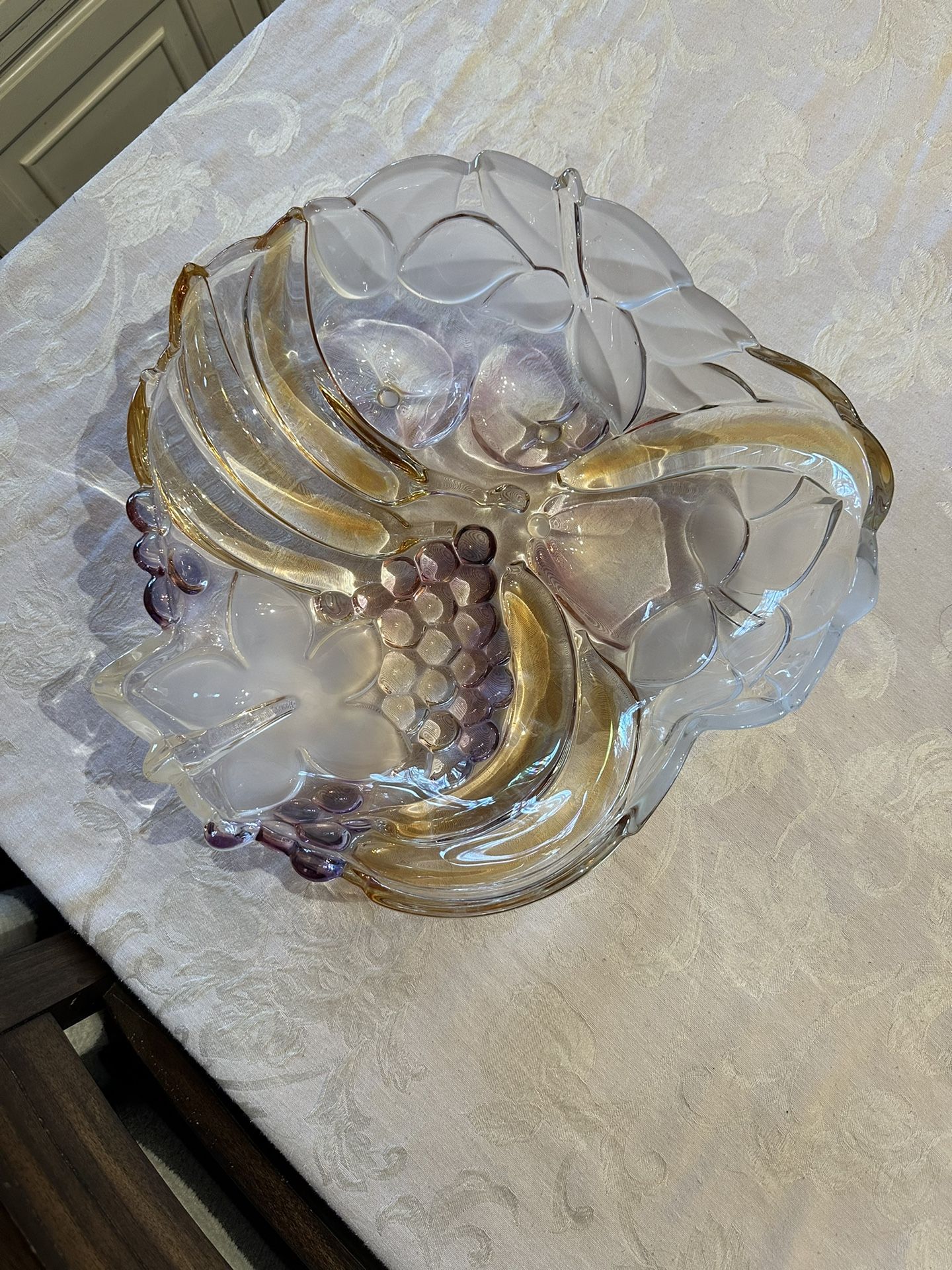 Large Glass Fruit Dish