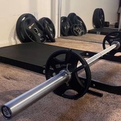40lb Chrome Barbell + 175LBs In Plates 