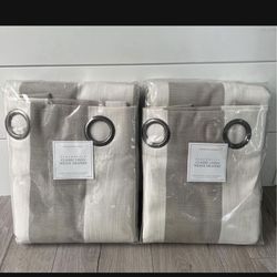 RH Restoration Hardware Perennials Classic Linen Weave Drapery Outdoor