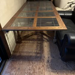 Dining table 10ft long- with coffee table to match