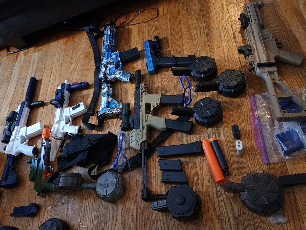Collection Of Water And Orbie Water Pellet Guns