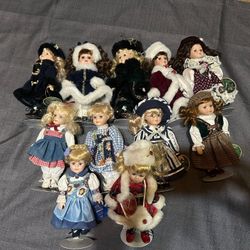 Lot Of Porcelain Dolls 8”