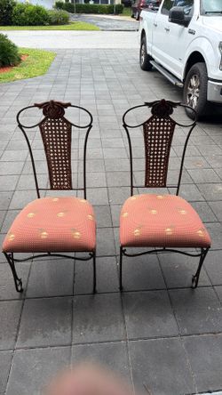 Matching iron chairs