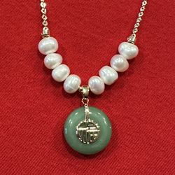 Jade & Pearl Women’s  Necklace 
