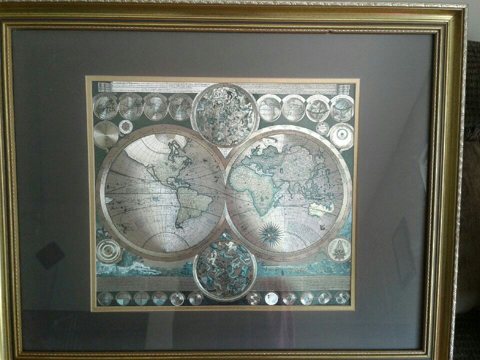 WORLD MAP PETER SCHENK THE ELDER 1645-1715