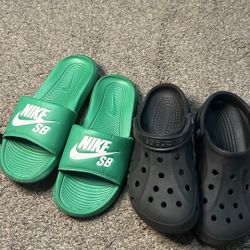 Women’s Crocs (7) + Nike Slides (7.5) – $25 for Both