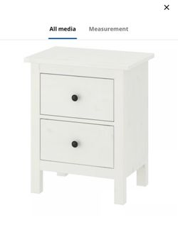 IKEA HEMNES 2-drawer chest, white stain, 21 1/4x26 " Great Condition