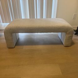 Upholstered Waterfall Bench