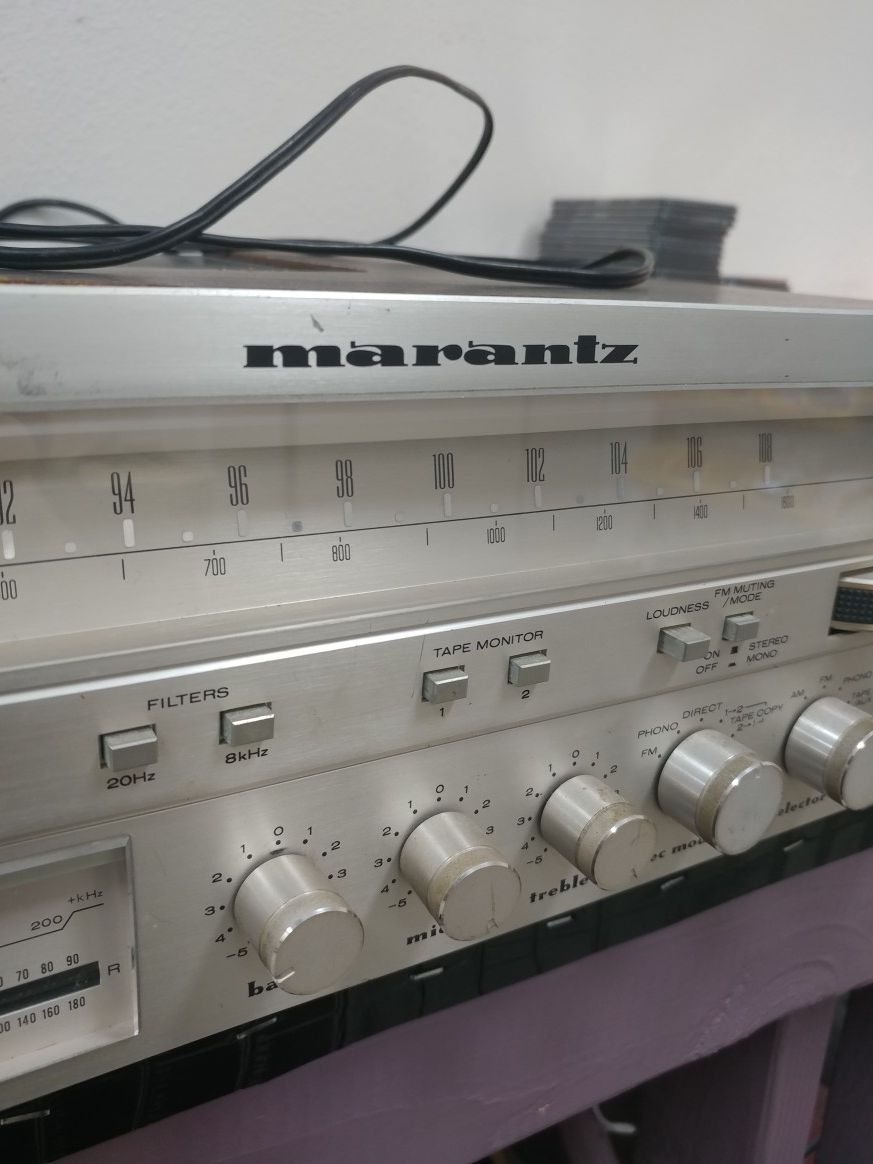 Vintage Marantz SR 6000 DC Amplifier Stereo Receiver. Turns on, but no Audio.