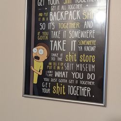 Rick And Morty Framed Art