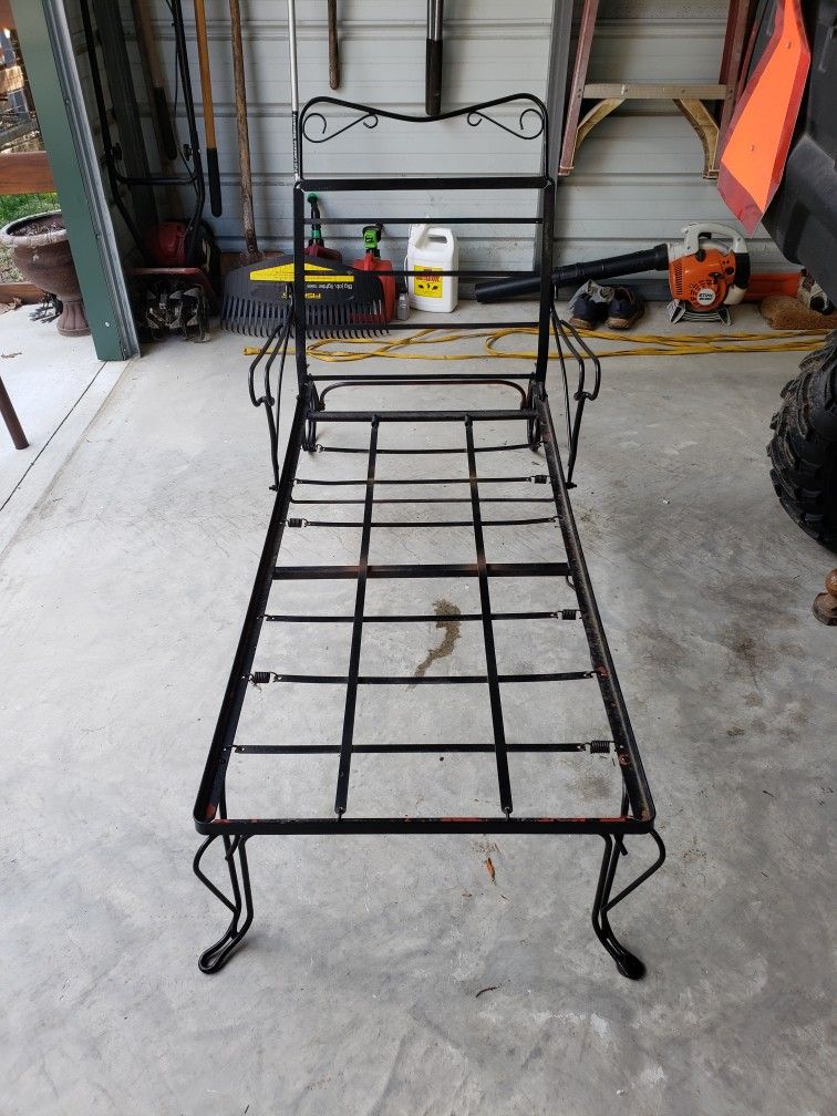 Old Metal Lounge Chair