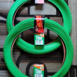 NEW Bicycle Bmx Fat Tires 20" Solid Green