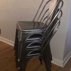Gunmetal Dining Chairs (BEST OFFER TAKES IT)