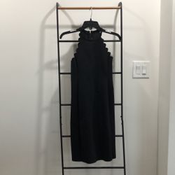 Banana republic scalloped halter black dress- 00P