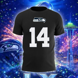 Custom Seattle seahawks Super Bowl graphic T-shirt/ Jersey style/ Sam darnold