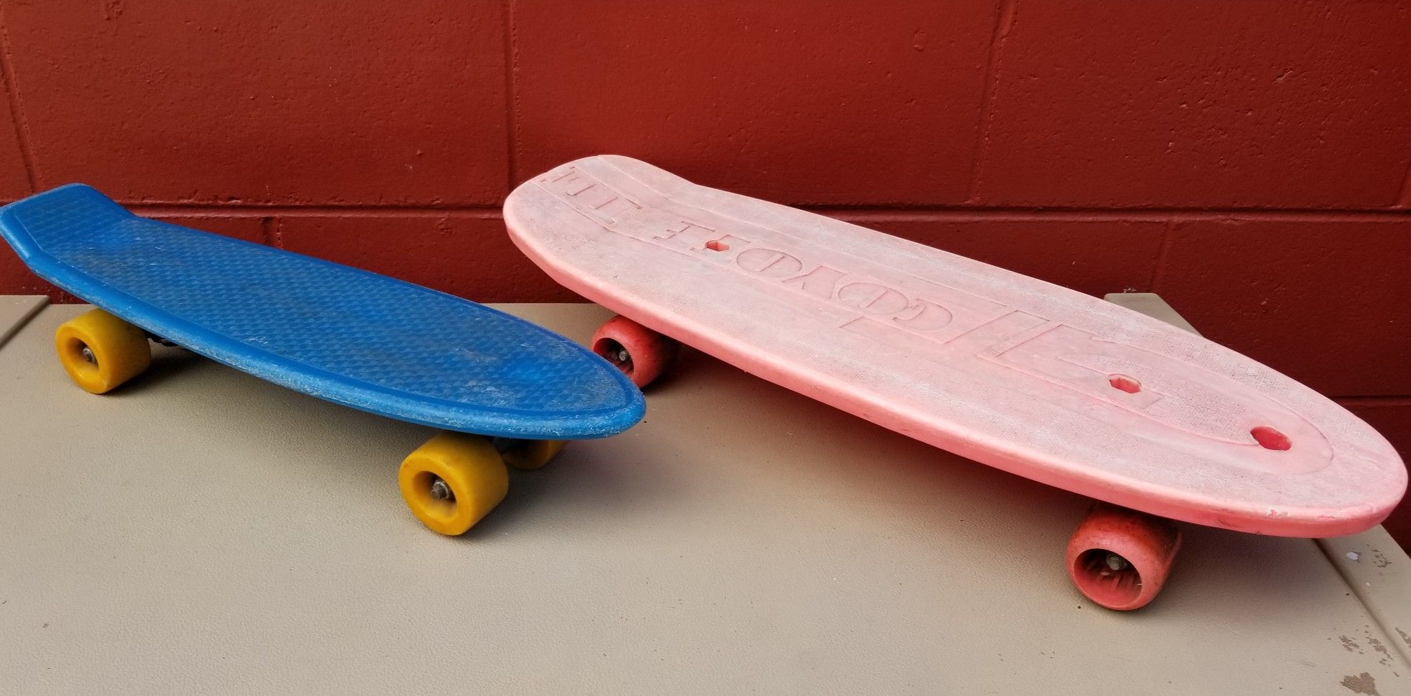 2 Vintage Plastic Skateboards