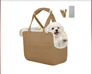 Quilted Pet Carrier Tote Bag